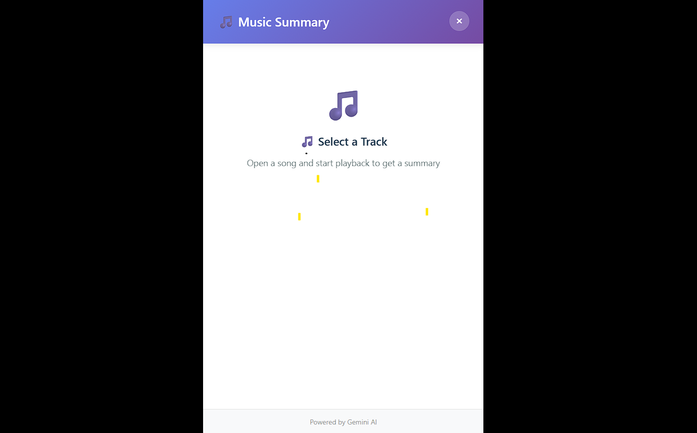 Music Summary Interface